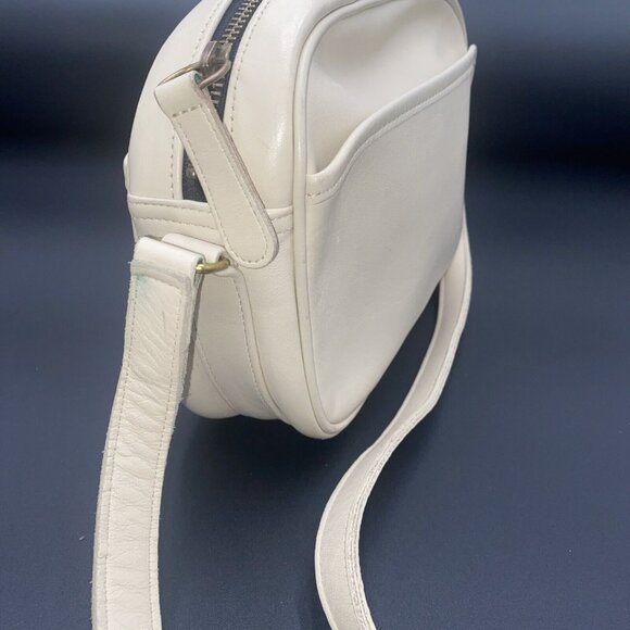 Vintage Coach Zip Bag Bone Leather USA Small Crossbody Bag USA Style 0095 022 - Picture 3 of 10